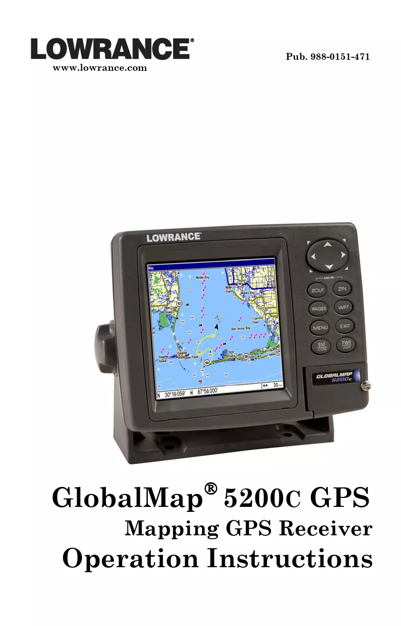 Mode d'emploi LOWRANCE 5200C