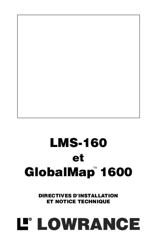 Mode d'emploi LOWRANCE GLOBALMAP 1600