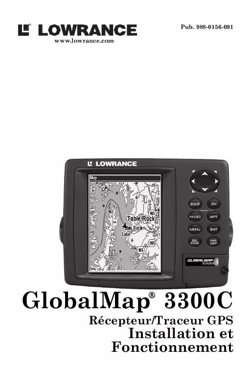 Mode d'emploi LOWRANCE GLOBALMAP 3300C