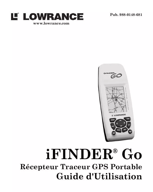 Mode d'emploi LOWRANCE IFINDER GO2