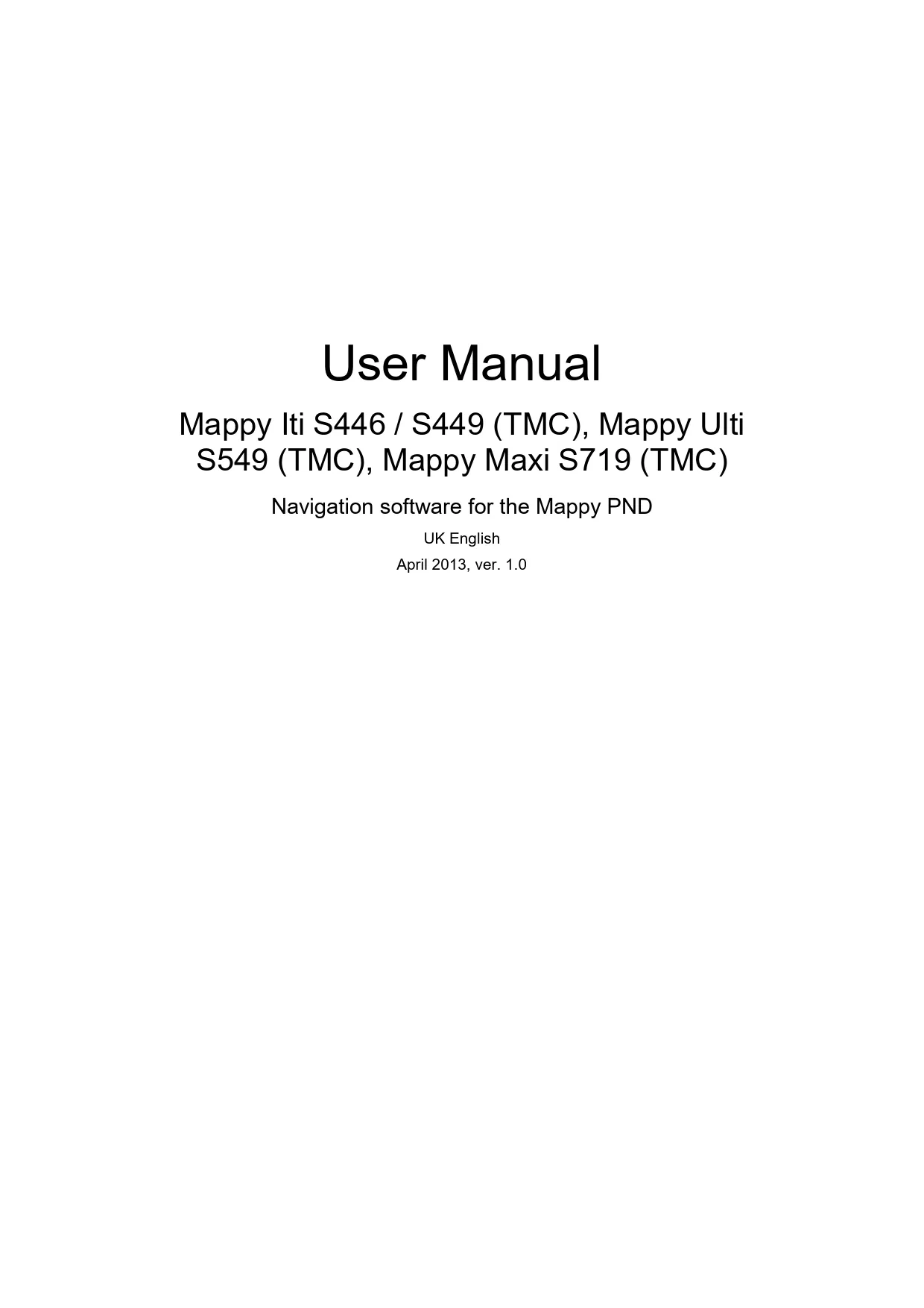 Mode d'emploi MAPPY ULTI S549 GPS