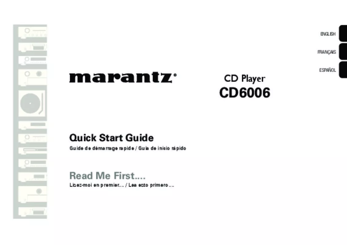 Mode d'emploi MARANTZ CD6006