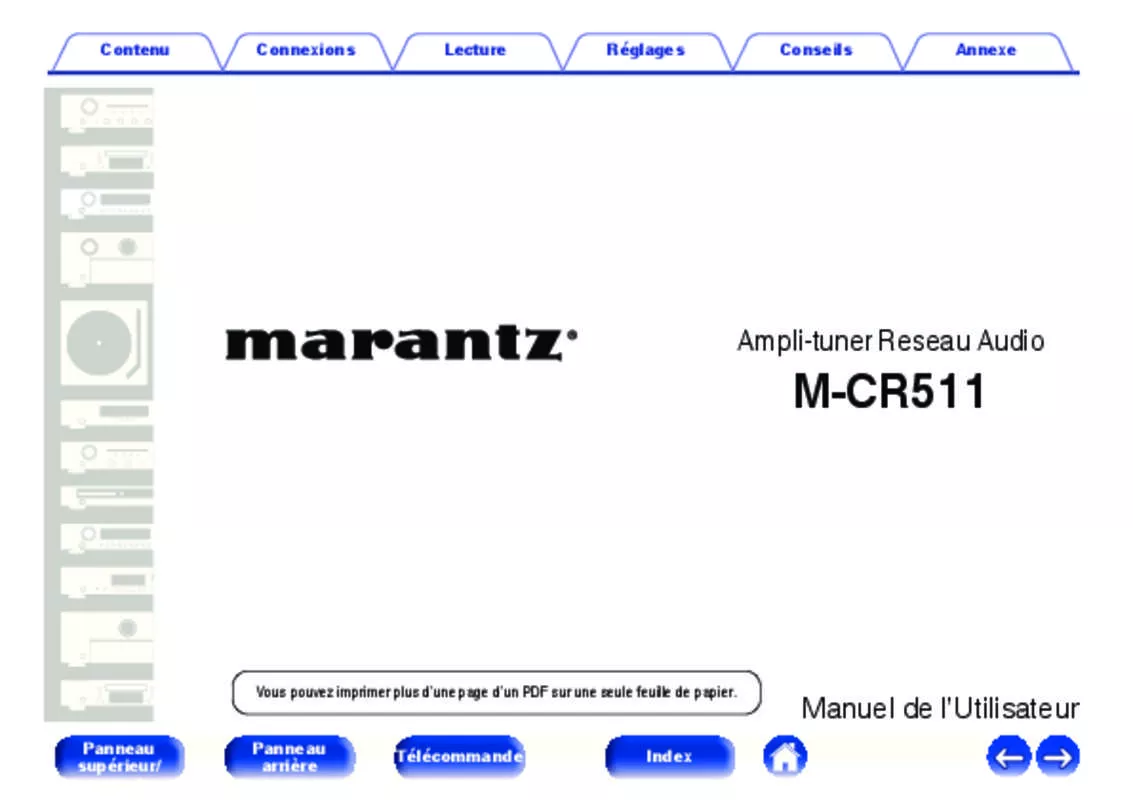 Mode d'emploi MARANTZ M-CR511