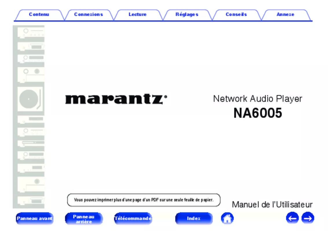 Mode d'emploi MARANTZ NA6005