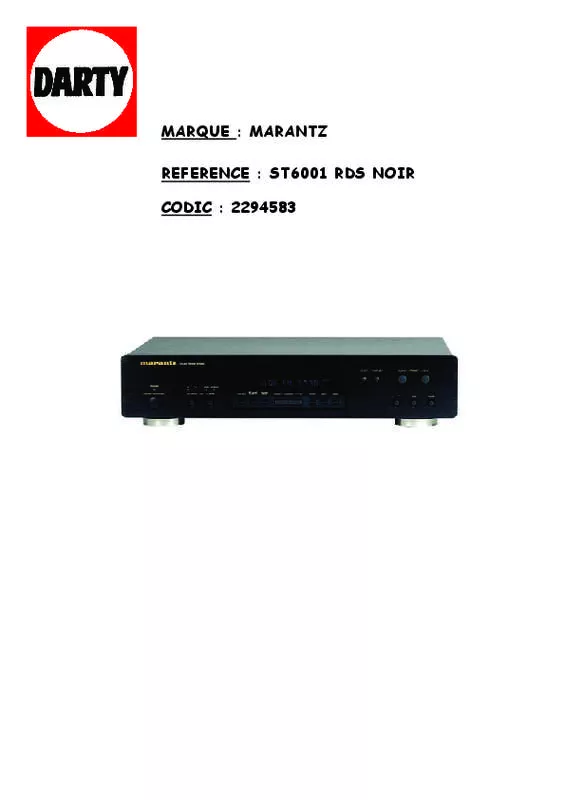 Mode d'emploi MARANTZ ST-83