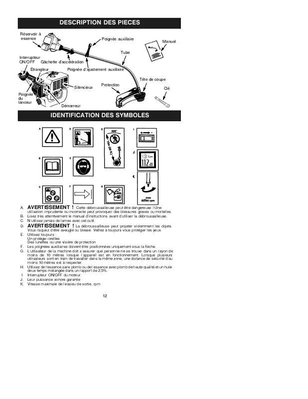 Mode d'emploi MCCULLOCH TRIMMAC 250 25CC