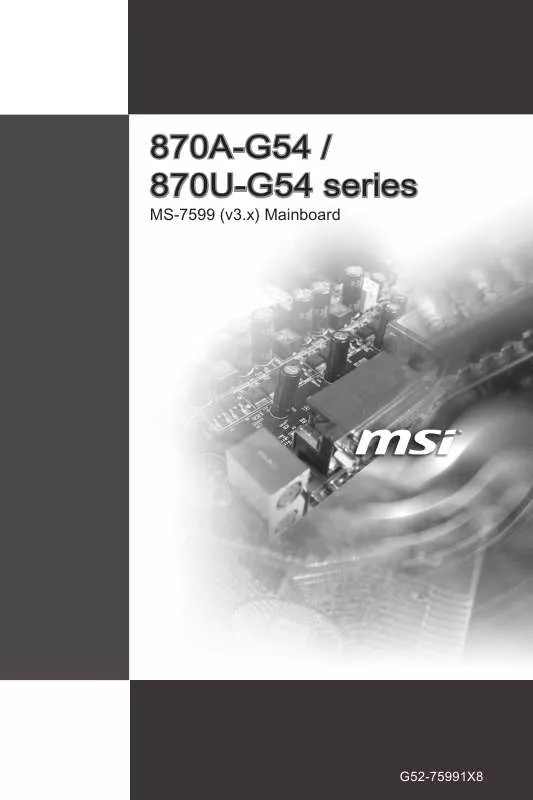 Mode d'emploi MSI 870A-G54