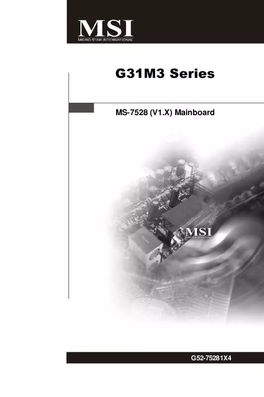 Mode d'emploi MSI G31M3