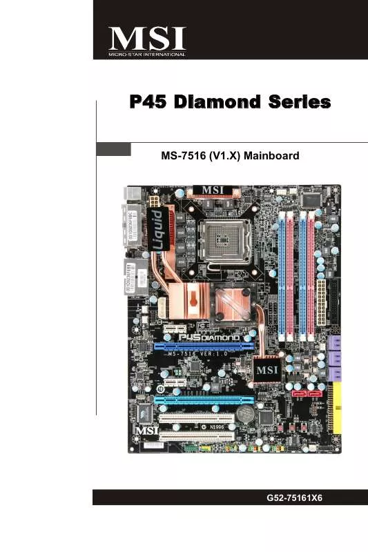 Mode d'emploi MSI P45 DIAMOND