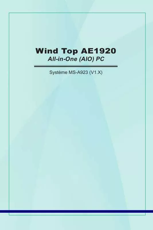 Mode d'emploi MSI WIND TOP AE1920