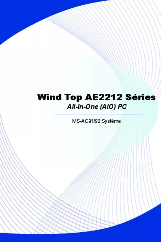 Mode d'emploi MSI WIND TOP AE2212-006EE