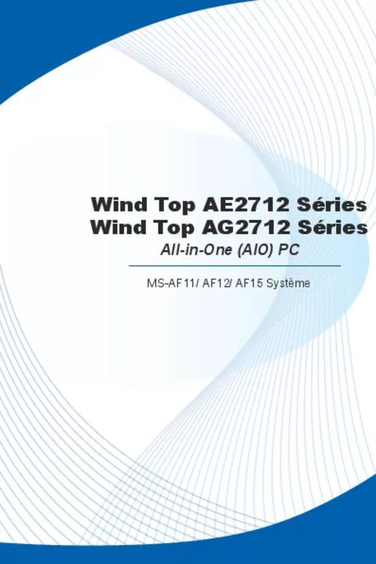 Mode d'emploi MSI WIND TOP AE2712-009EU