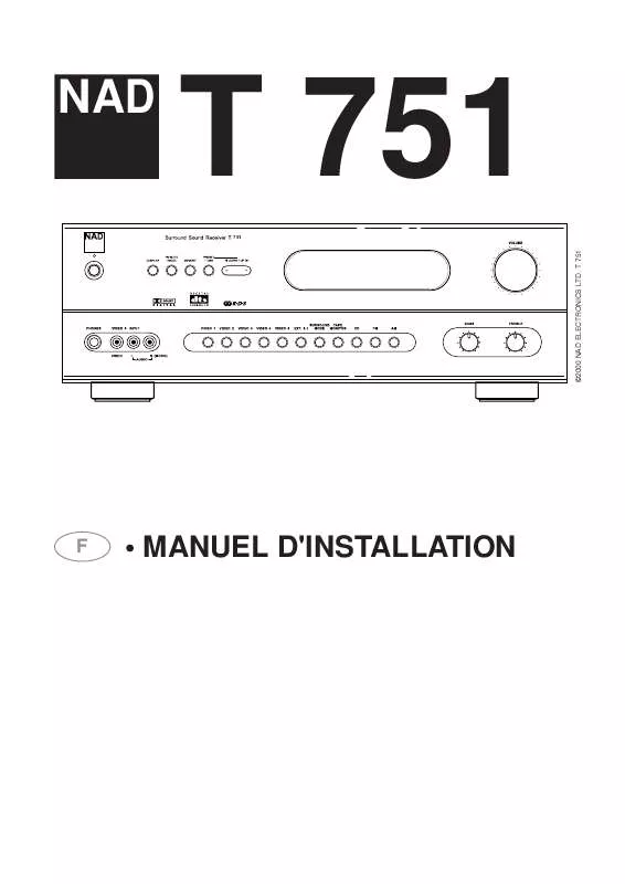 Mode d'emploi NAD T751