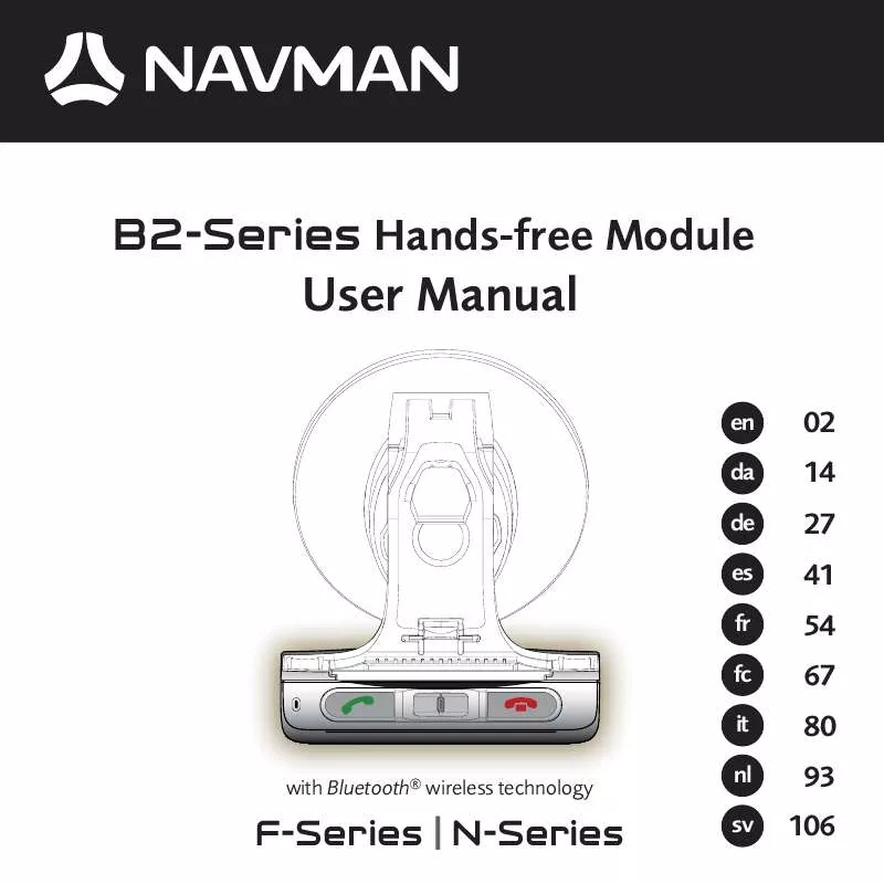 Mode d'emploi NAVMAN B2