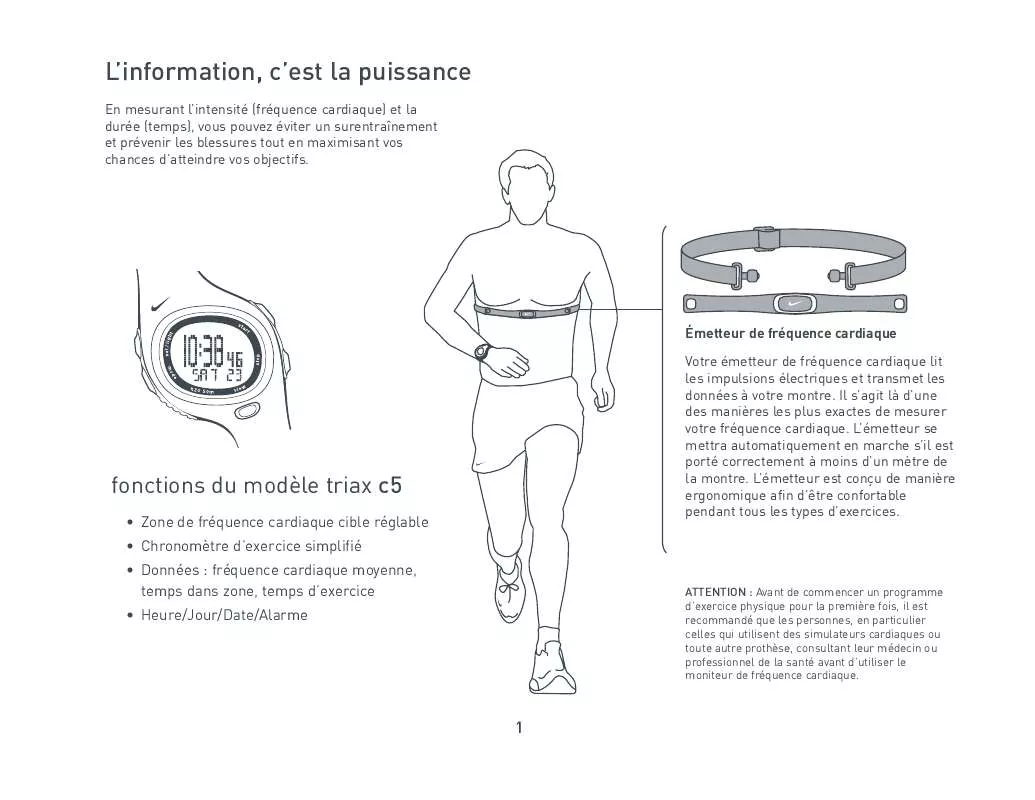 Mode d'emploi NIKE TRIAX C5