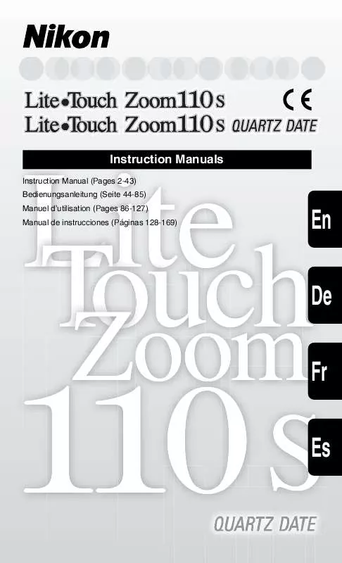 Mode d'emploi NIKON LITE TOUCH ZOOM 110S-QD