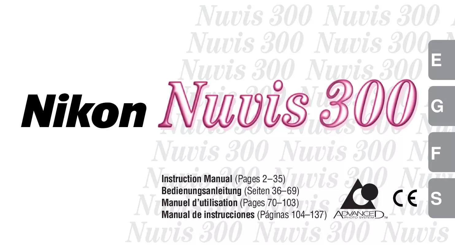 Mode d'emploi NIKON NUVIS 300