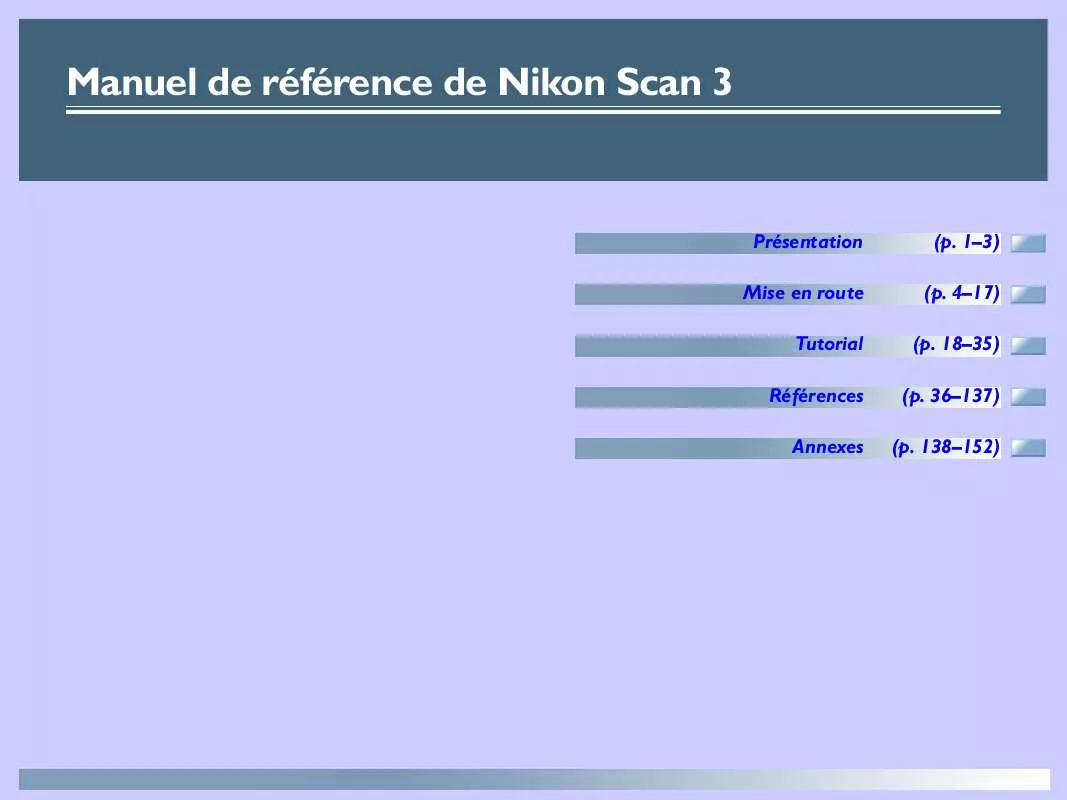 Mode d'emploi NIKON SCAN 3