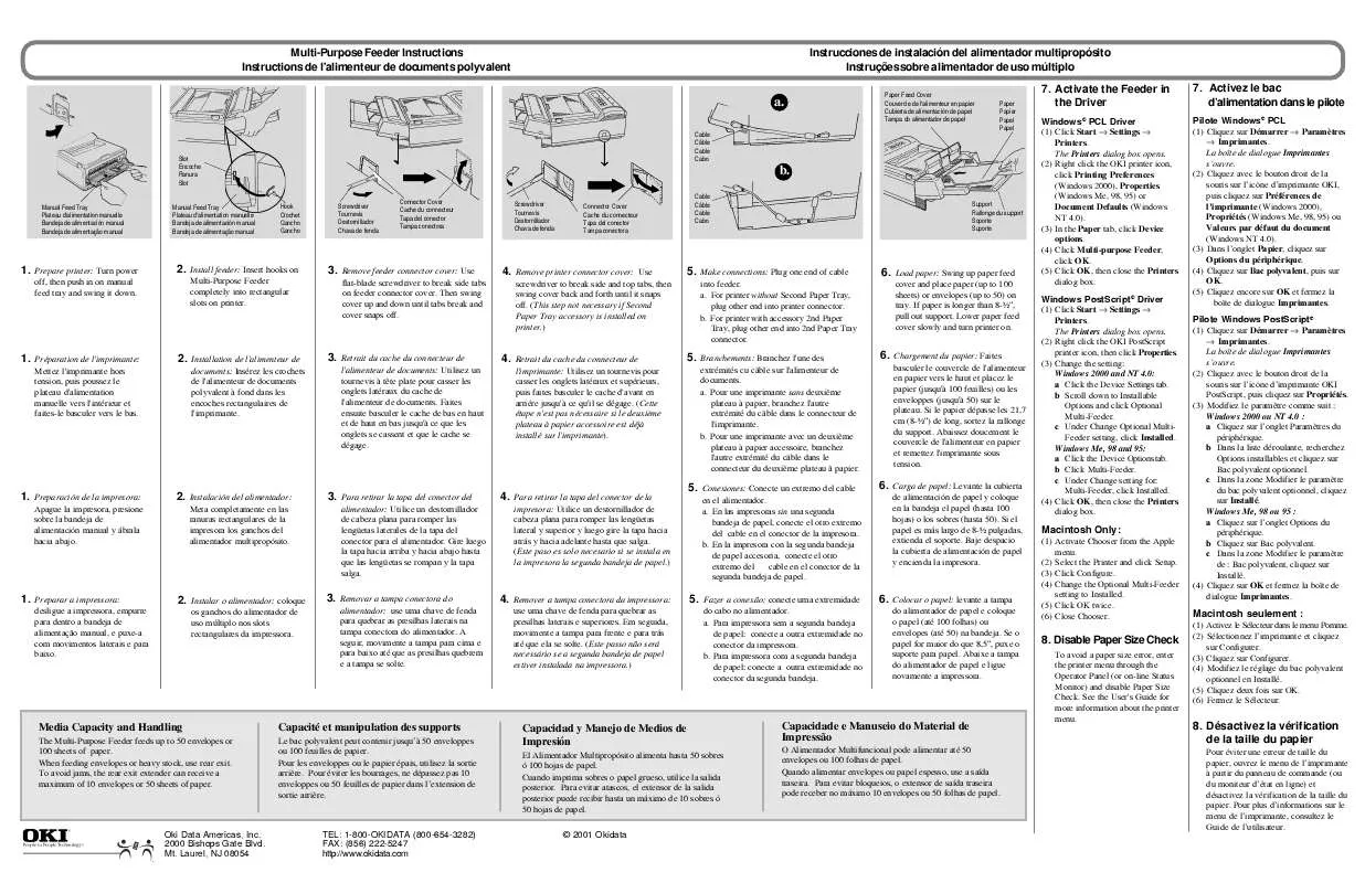 Mode d'emploi OKI OKIPAGE 10I