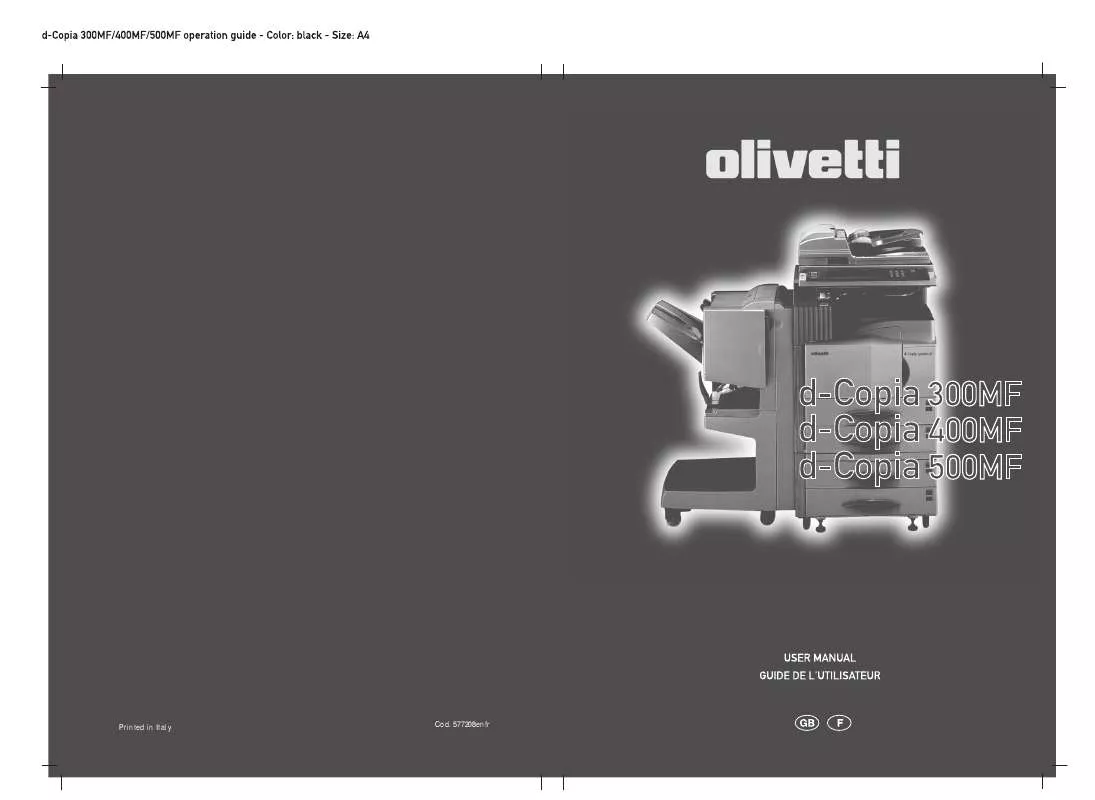 Mode d'emploi OLIVETTI D-COPIA 300MF-400M-500MF