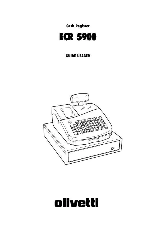 Mode d'emploi OLIVETTI ECR 5900