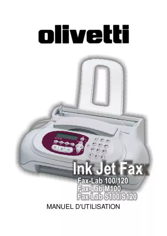 Mode d'emploi OLIVETTI FAX-LAB 100