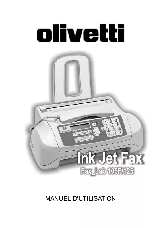 Mode d'emploi OLIVETTI FAX_LAB 125