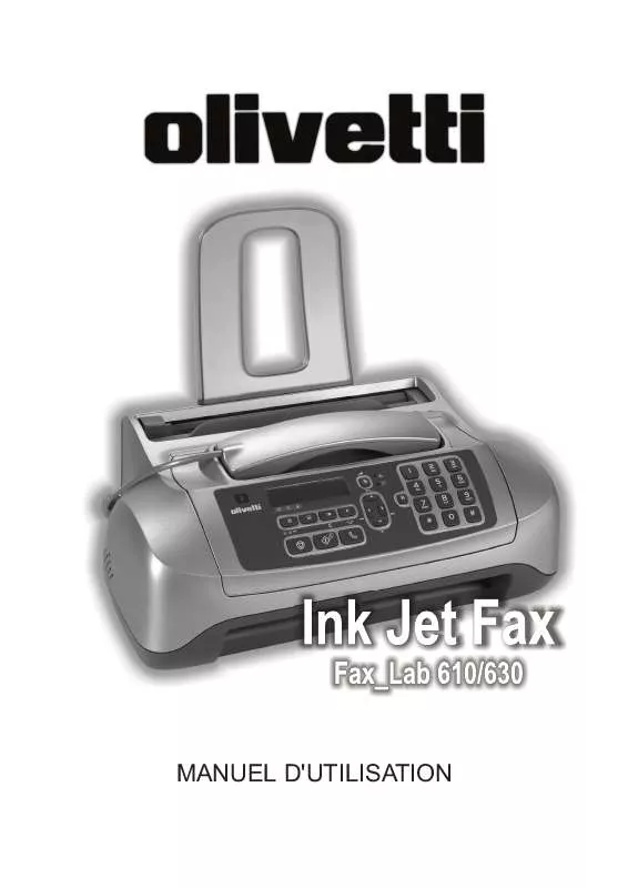 Mode d'emploi OLIVETTI FAX_LAB 610