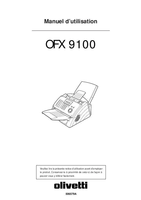 Mode d'emploi OLIVETTI OFX 9100