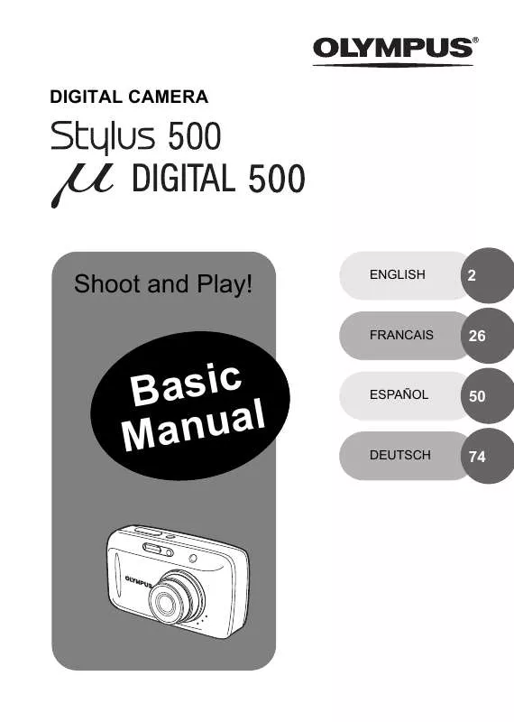 Mode d'emploi OLYMPUS µ DIGITAL 500