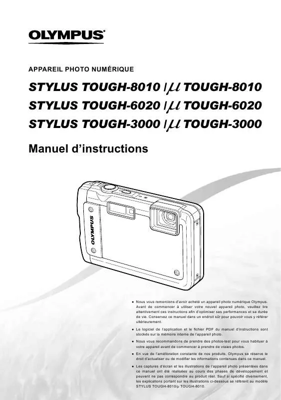 Mode d'emploi OLYMPUS Μ TOUGH-6020