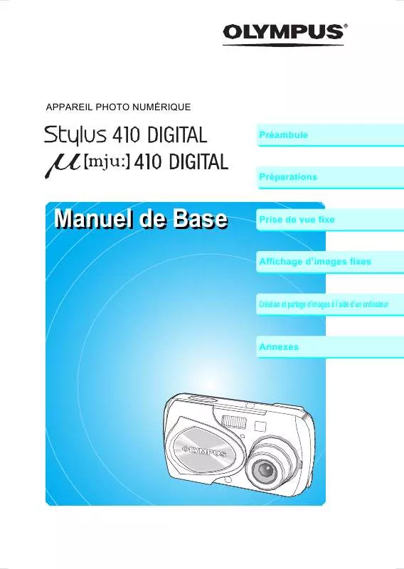 Mode d'emploi OLYMPUS Μ[MJU:] 410 DIGITAL