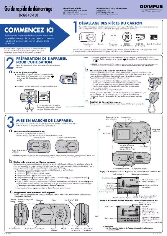 Mode d'emploi OLYMPUS D-390