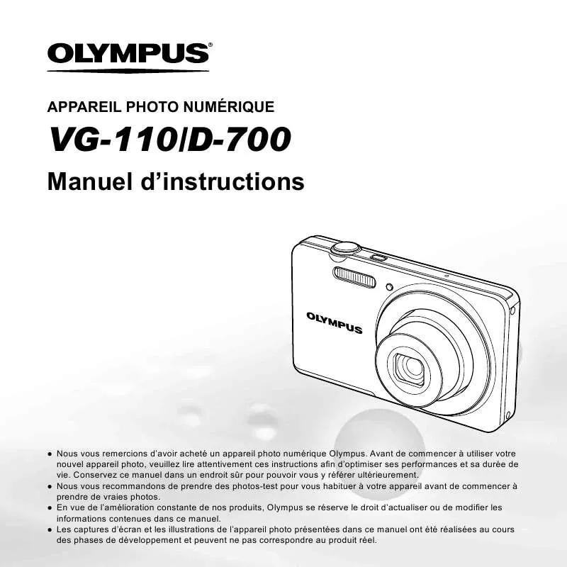 Mode d'emploi OLYMPUS D-700