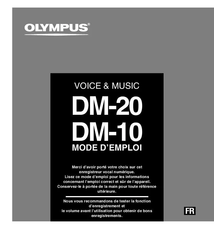 Mode d'emploi OLYMPUS DM-20