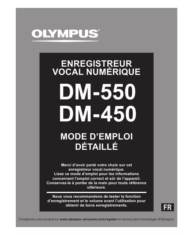 Mode d'emploi OLYMPUS DM-450