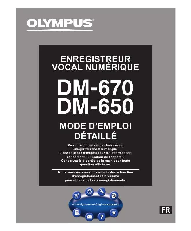 Mode d'emploi OLYMPUS DM-670