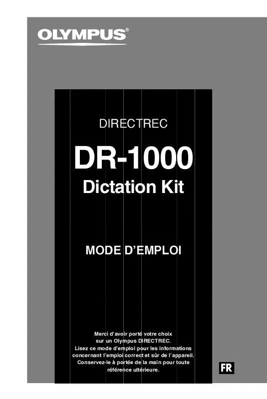 Mode d'emploi OLYMPUS DR-1000