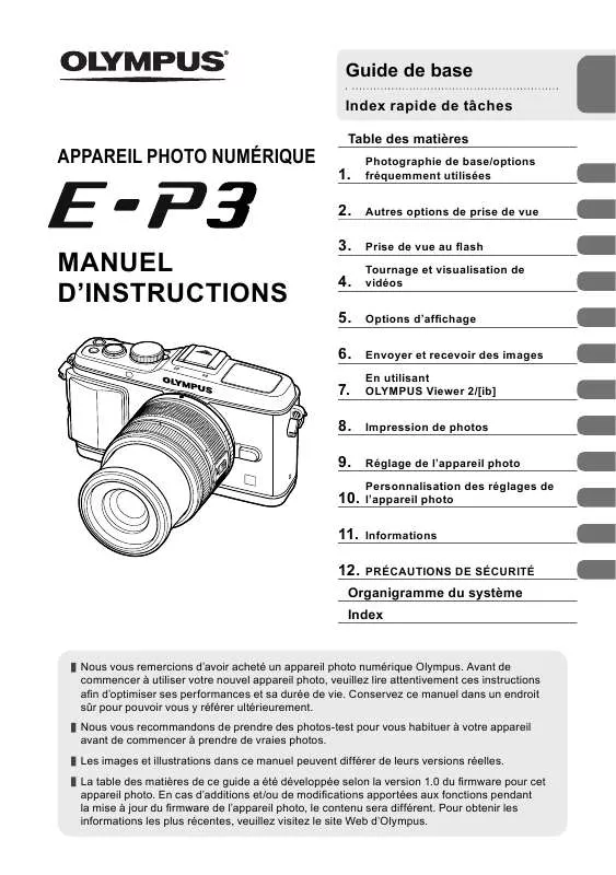 Mode d'emploi OLYMPUS E-P3