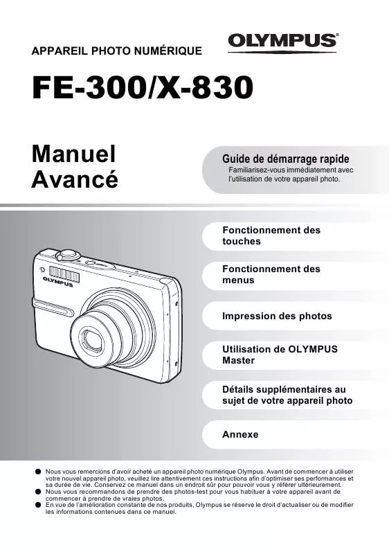 Mode d'emploi OLYMPUS FE-300