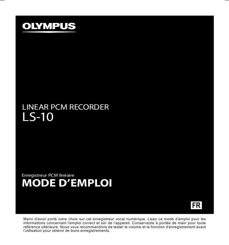 Mode d'emploi OLYMPUS LS-10