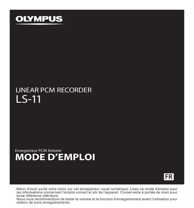 Mode d'emploi OLYMPUS LS-11