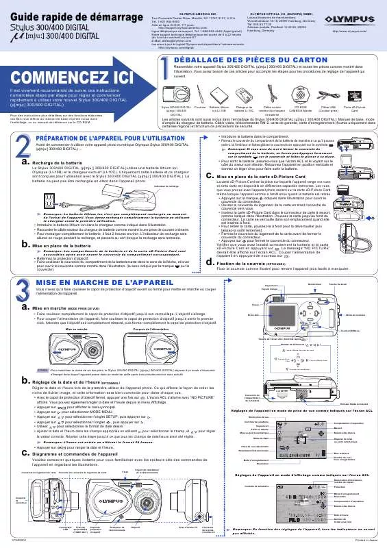 Mode d'emploi OLYMPUS MU 300