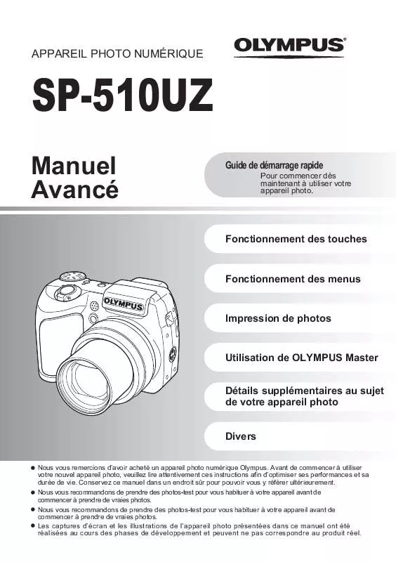 Mode d'emploi OLYMPUS SP-510UZ