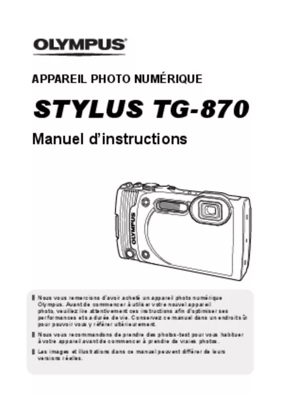 Mode d'emploi OLYMPUS STYLUS TG-870