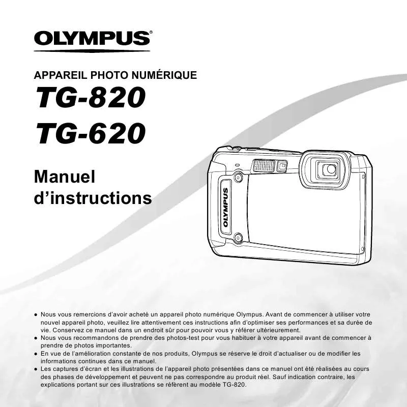 Mode d'emploi OLYMPUS TG-620