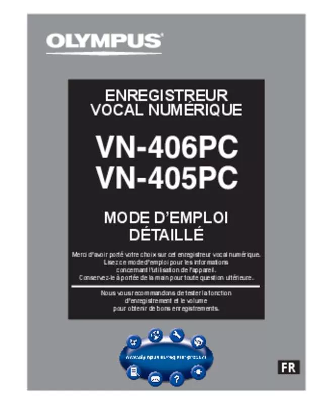 Mode d'emploi OLYMPUS VN-406PC