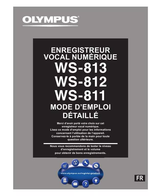 Mode d'emploi OLYMPUS WS-813