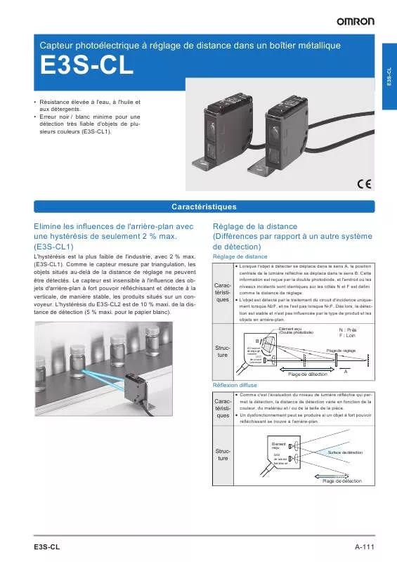 Mode d'emploi OMRON E3S-CL