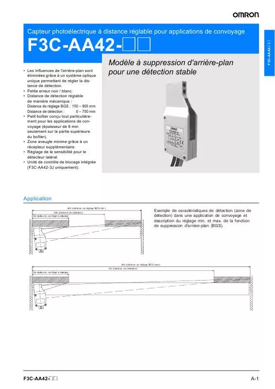 Mode d'emploi OMRON F3C-AA42